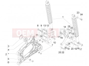 PIAGGIO MP3 300 ie Touring Rear suspension - Shock absorber/s