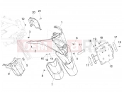 PIAGGIO MP3 300 YOUrban LT RL - Sport hátsó burkolat - sárvédő