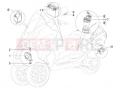 PIAGGIO MP3 400 RL Touring Remote control switches - Battery - Horn