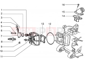 PIAGGIO cylinder head and induction pipe