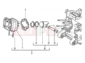 PIAGGIO Cylinder - piston - wrist pin, assy