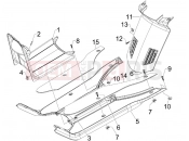 PIAGGIO NRG Power DD Serie Speciale középső idom - lábtartó