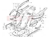 PIAGGIO NRG Power DT oldal burkolat - idomzat