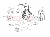 PIAGGIO NRG Power DT Serie Speciale Carburettor, assembly - Union pipe