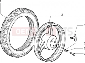 PIAGGIO rear wheel - tyre