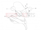 PIAGGIO X Evo 125 (UK) Driving mirror/s
