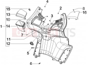 PIAGGIO X Evo 125 (UK) Front glove-box - Knee-guard panel