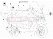 PIAGGIO X Evo 125 (UK) Plates - Emblems