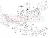 PIAGGIO X Evo 125 (UK) Rear cover - Splash guard