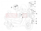 PIAGGIO X Evo 125 (UK) Remote control switches - Battery - Horn