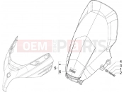 PIAGGIO X Evo 400 szélvédő plexi