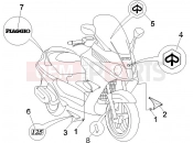 PIAGGIO X8 125 Plates - Emblems