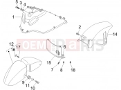 PIAGGIO X8 125 Wheel huosing - Mudguard