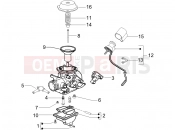 PIAGGIO X8 125 Premium Carburetor's components