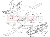 PIAGGIO X8 125 Premium Central cover - Footrests
