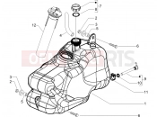 PIAGGIO X8 125 Premium Fuel tank