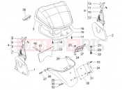 PIAGGIO X8 125 Premium Rear cover - Splash guard
