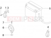 PIAGGIO X8 125 Premium Remote control switches - Battery - Horn
