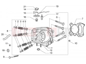 PIAGGIO hengerfej - szelep