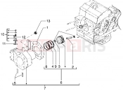 PIAGGIO Cylinder-piston-wrist pin, assy