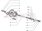 PIAGGIO front wheel component parts