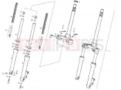 derbi Atlantis 50 2T Bullet Fork/steering tube - Steering bearing unit