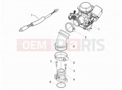 DERBI Boulevard 100 4T Carburettor, assembly - Union pipe