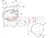 DERBI Boulevard 100 4T Front glove-box - Knee-guard panel