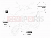 DERBI Boulevard 100 4T Plates - Emblems
