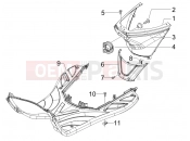 DERBI Boulevard 150 4T Central cover - Footrests