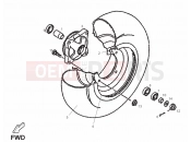 DERBI QUAD DXR 200 Front wheel
