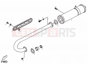 DERBI QUAD DXR 200 Exhaust pipe