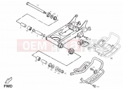 DERBI QUAD DXR 200 Swing arm