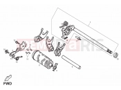 DERBI QUAD DXR 250 Gear lever