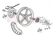 DERBI Variant Courier 50 Rear wheel