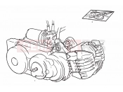 DERBI Variant Start-Courier 50 motor