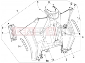 gilera 2012 Fuoco 500 Front glove-box - Knee-guard panel