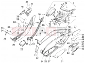 GILERA Fuoco 500 Central cover - Footrests