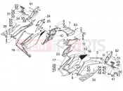 gilera 2008 GP 800 Central cover - Footrests