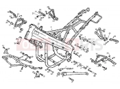 gilera GPR 50 chasis-central stand
