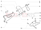 gilera Ice splash guard bracket-carburettor cover