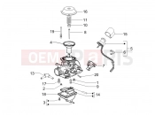 gilera 2007 Nexus 125 Carburetor's components