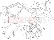 GILERA Nexus 250 hátsó burkolat - sárvédő