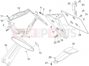 gilera 2007 Nexus 250 SP Rear cover - Splash guard
