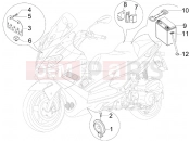 gilera 2008 Nexus 300 ie Remote control switches - Battery - Horn