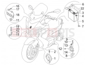 gilera 2008 Nexus 500 Remote control switches - Battery - Horn