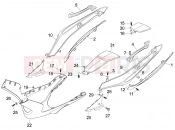 gilera 2009 Nexus 500 oldal burkolat - idomzat