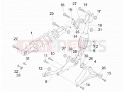 GILERA Nexus 500 Rear suspension - Shock absorber/s