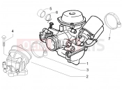GILERA Oregon 250 Carburettor, assembly - Union pipe