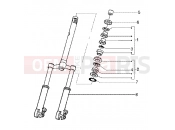 gilera Runner 125 FX 2T Steering bearing ball tracks-front fork